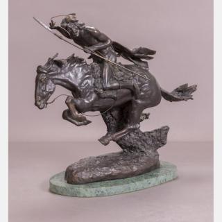 Appraisal: After Frederic Remington - The Cheyenne Bronze Inscribed 'Copyright Remington'