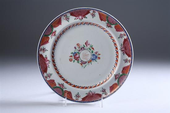 Appraisal: CHINESE ISLAMIC MARKET FAMILLE ROSE PORCELAIN PLATE Circa The center