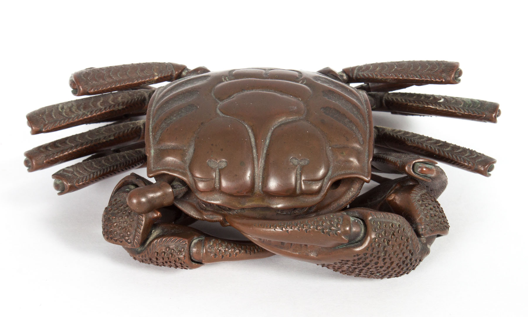 Appraisal: Japanese articulated bronze crab box Meiji second half- th century