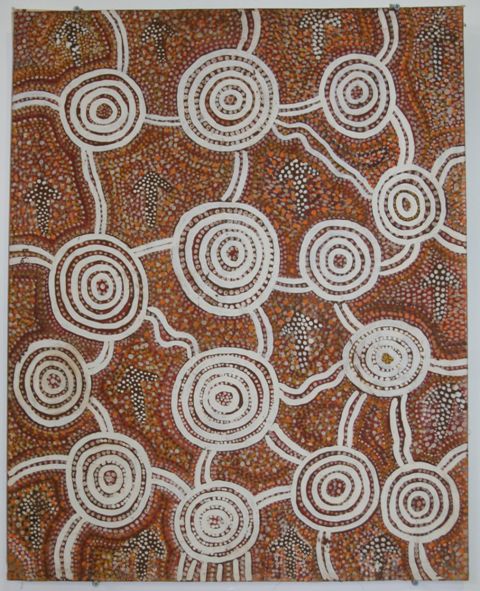 Appraisal: An Aboriginal painting on canvas attributed to Charlie Eaglie Tjapaltjarri