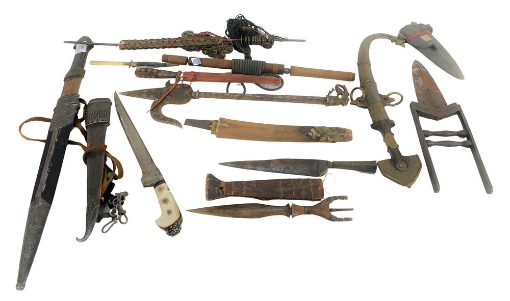 Appraisal: Group of Knives and Daggers to include a Japanese dagger