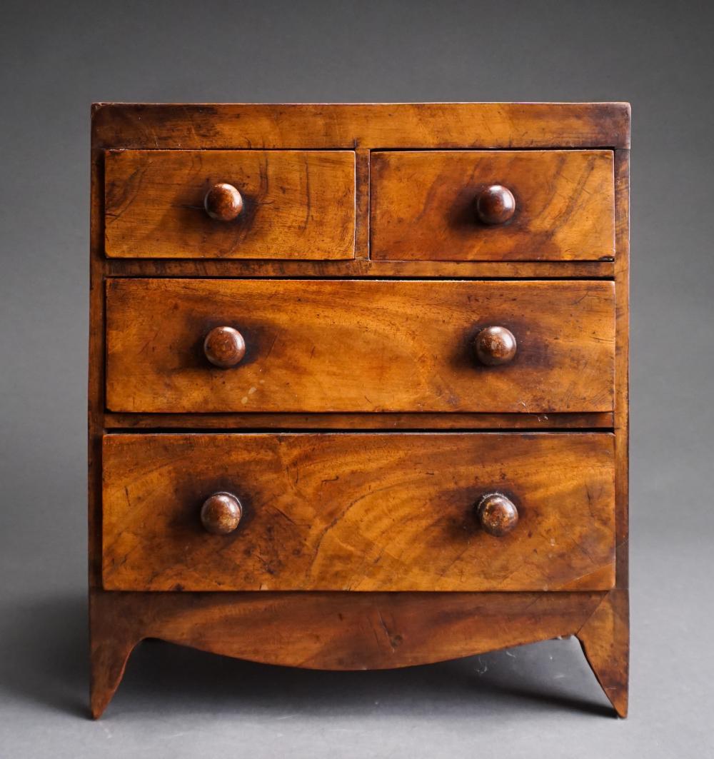 Appraisal: FEDERAL STYLE WALNUT DIMINUTIVE CHEST OF DRAWERS X X IN