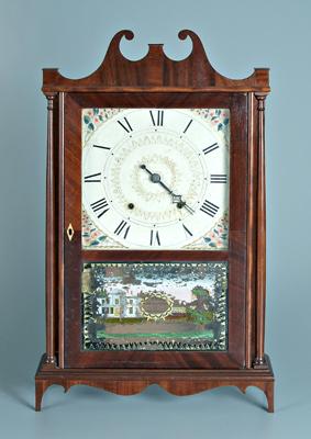 Appraisal: Eli Terry Seth Thomas shelf clock pillar and scroll mahogany