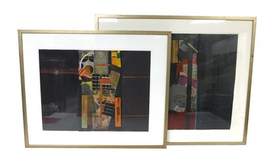 Appraisal: Two works by Felix Bronner Austrian-American - Squares in a