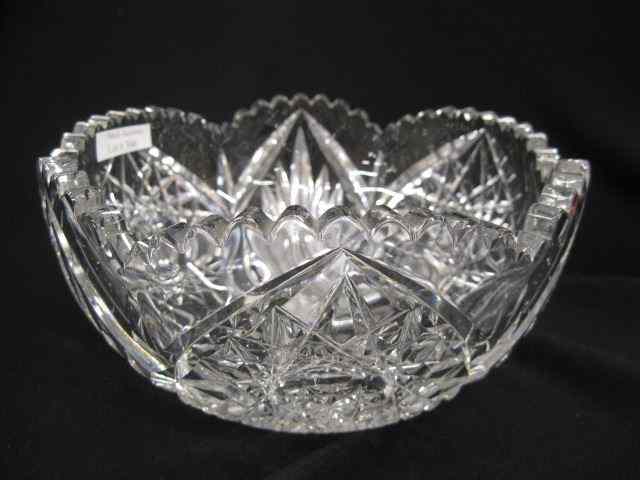 Appraisal: Libbey Cut Glass Bowl ''Gem'' pattern in catalog starburst ray