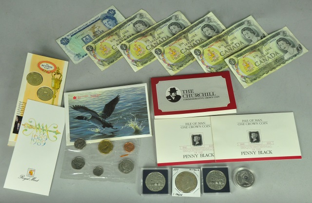 Appraisal: British Commonwealth LotIncludes Canadian Dollars and mint Set Australian Crown