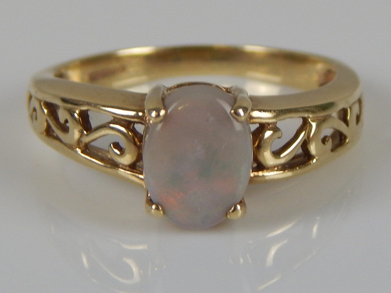 Appraisal: A ct gold dress ring with imitation opal g all