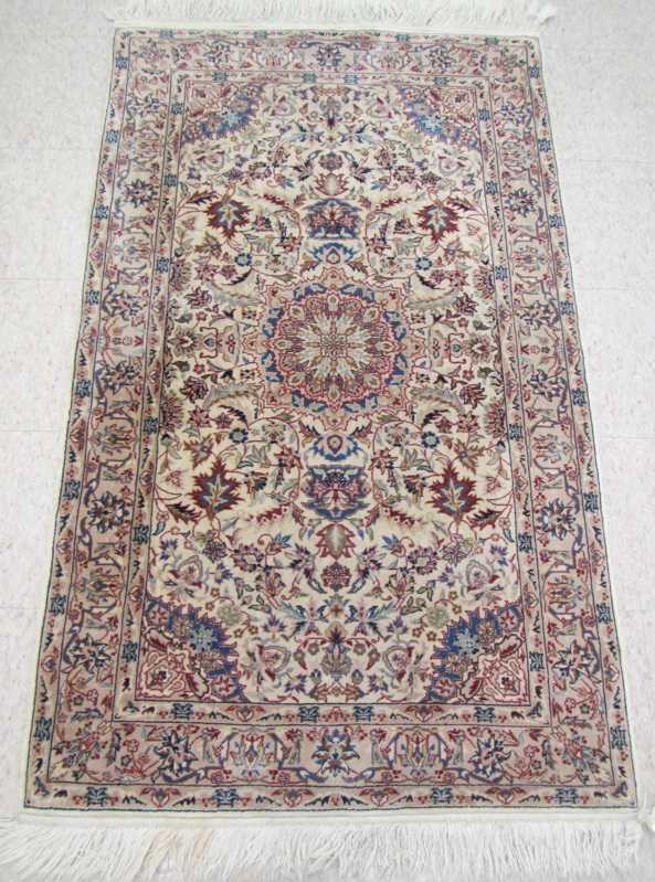 Appraisal: HAND KNOTTED ORIENTAL AREA RUG Sino-Persian floral and central floral