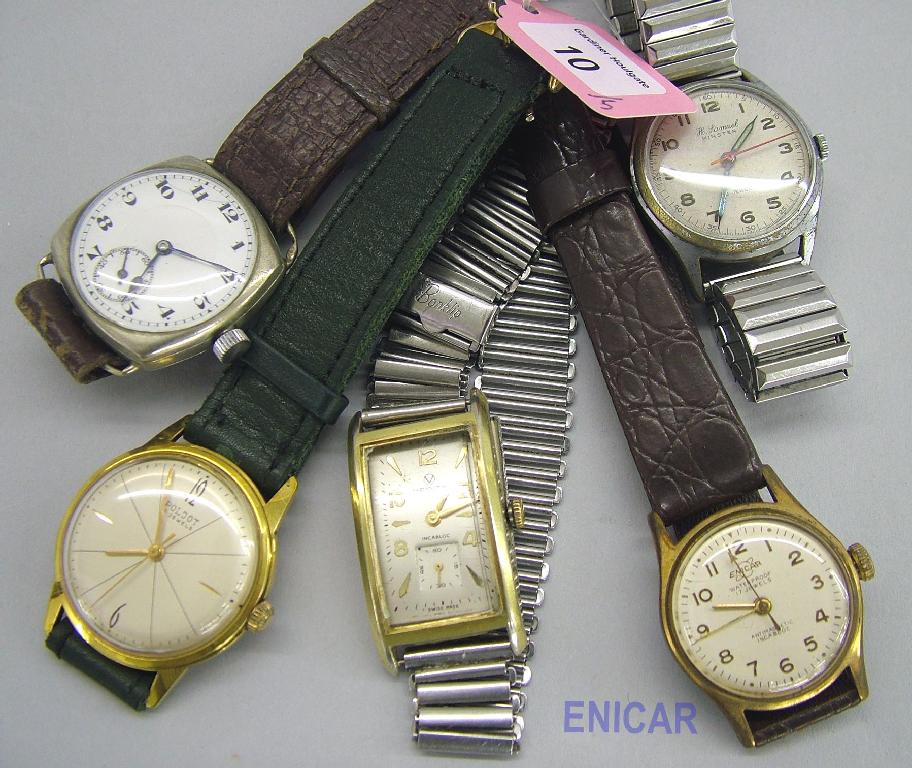 Appraisal: Five assorted gentleman's wristwatches including Verity Poljot and Enicar