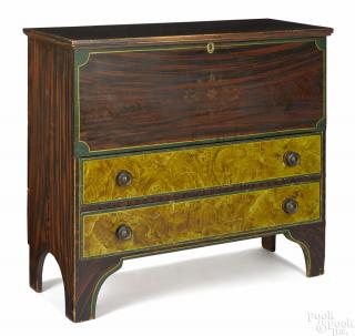 Appraisal: New England painted pine chest ca retaining its original vibrant