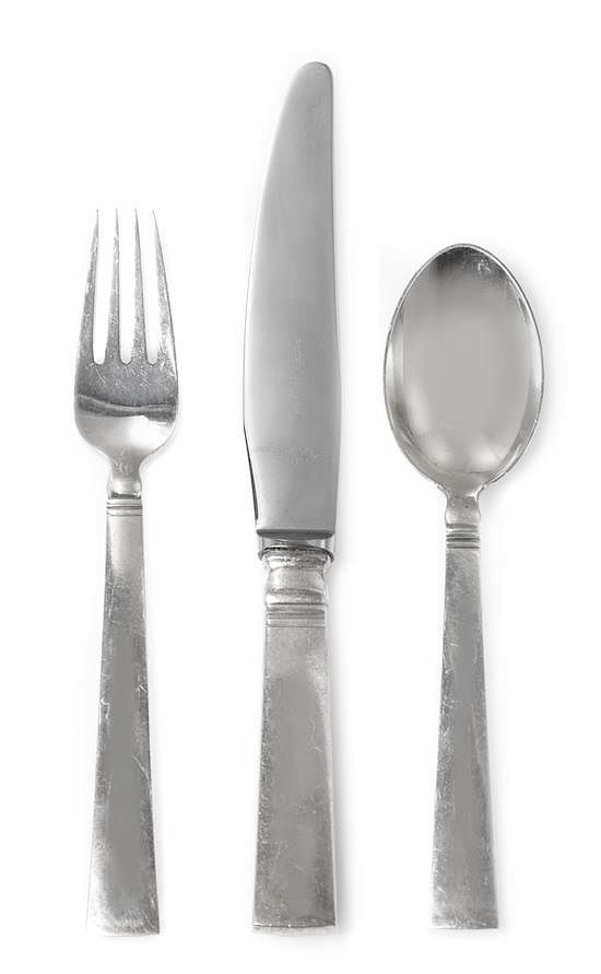 Appraisal: A Danish Silver Flatware Service Georg Jensen Silversmithy Copenhagen th