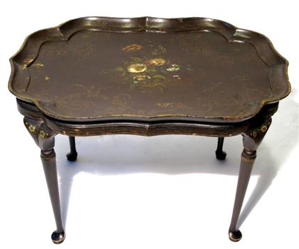 Appraisal: Papier Mache tray on stand th century