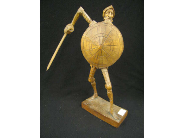 Appraisal: Carved Wooden Figurine of Don Quixote