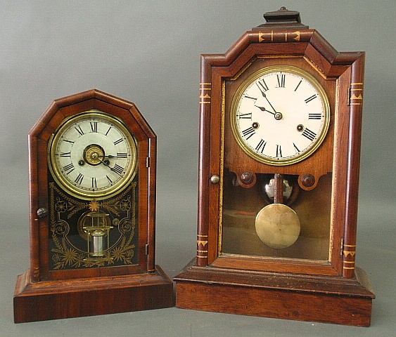 Appraisal: - Large rosewood cased mantel clock h x w and