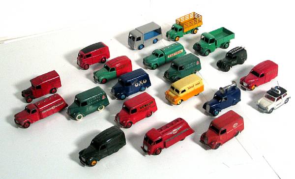 Appraisal: rd scaled metal trucks Lot includes Dinky Trojan amp Bedford