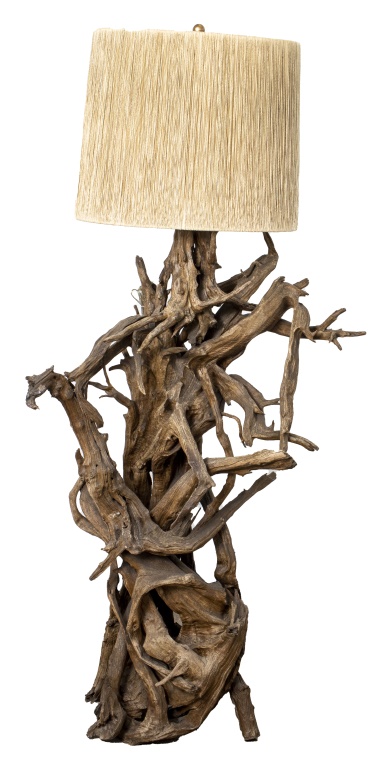 Appraisal: MID-CENTURY MODERN RUSTIC TREE ROOT FLOOR LAMP Mid-century Modern monumental