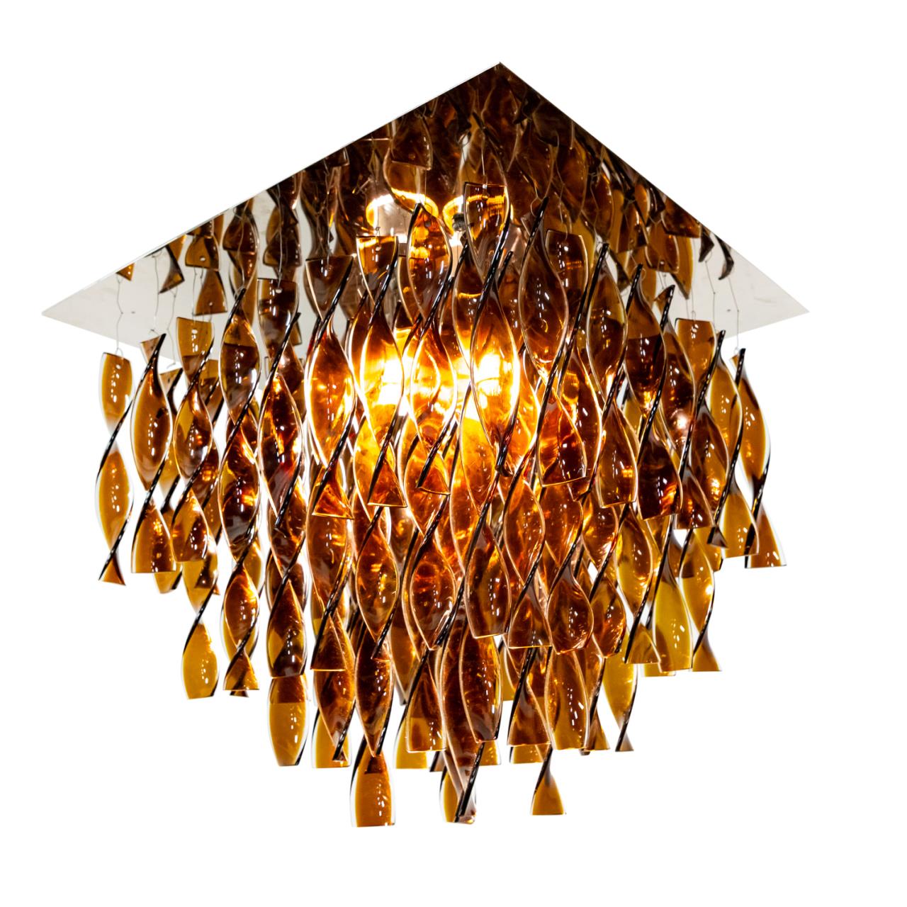 Appraisal: MANUEL VIVIAN MURANO SEMI FLUSH CEILING LIGHT Manuel Vivian Italian