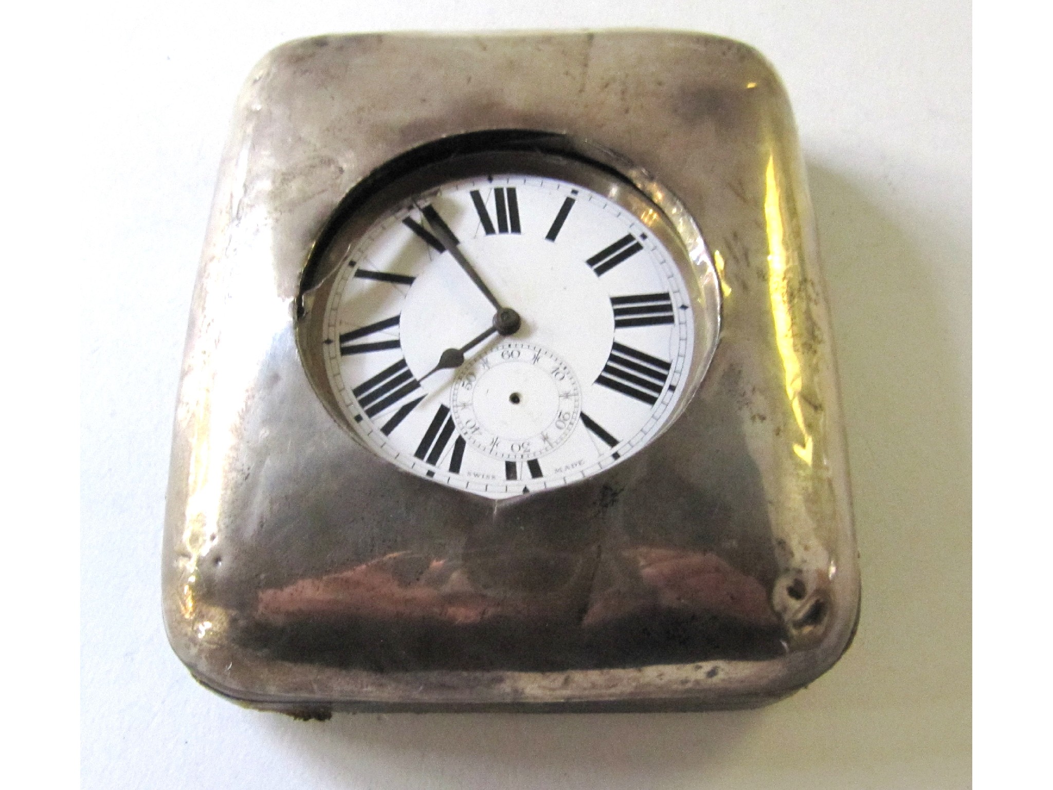 Appraisal: A Goliath pocket watch in silver travel case