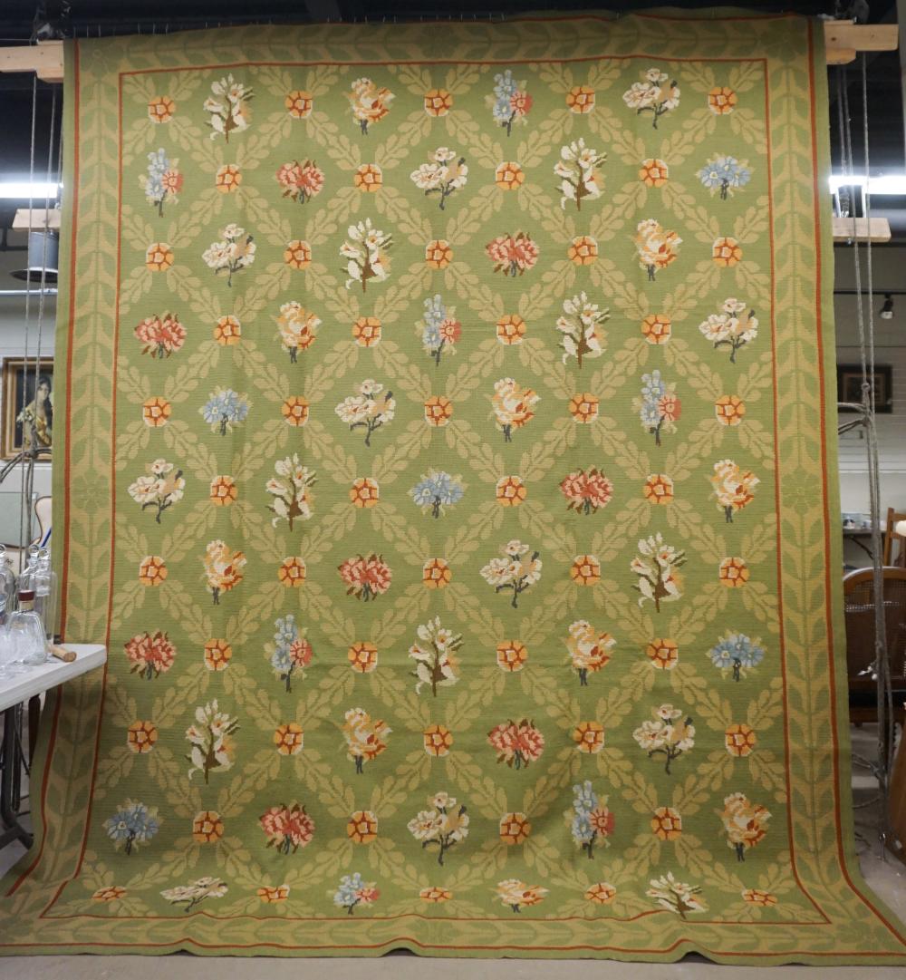 Appraisal: Spanish Needlework Floral Design Rug ft in x ft in