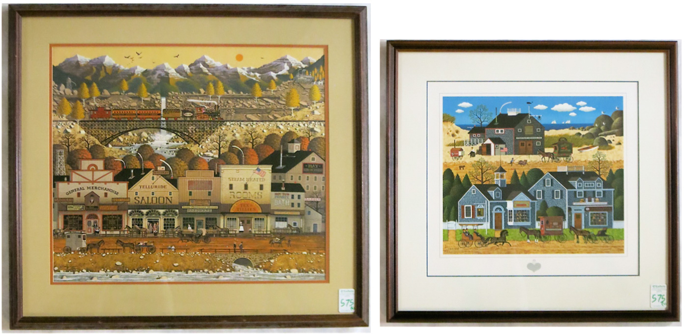 Appraisal: CHARLES WYSOCKI TWO OFF-SET LITHOGRAPHS American - Sleepy-Town West and