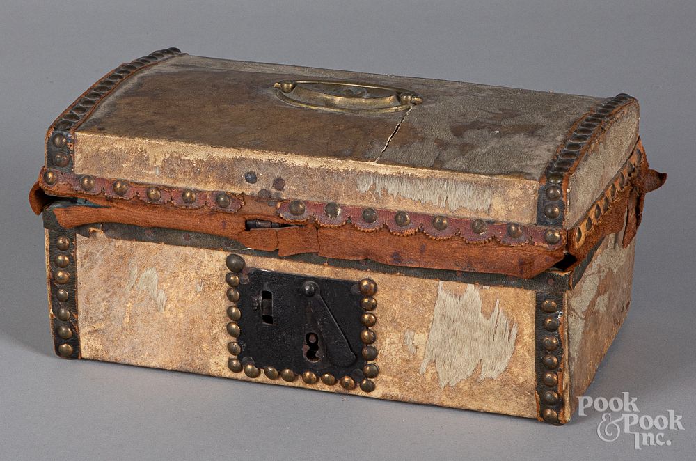 Appraisal: Hide covered box th c Hide covered box th c