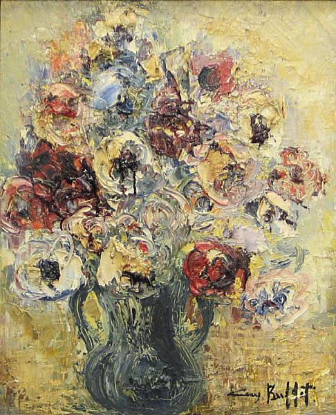 Appraisal: Guy Buffet born A Still life with Cut Flowers and