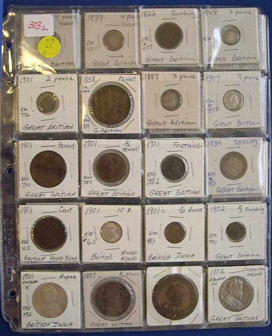 Appraisal: Group lot of better British coins Farthings-crowns - including many