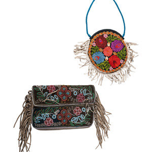 Appraisal: Great Lakes Purses with Beadwork and Embroidery first half th