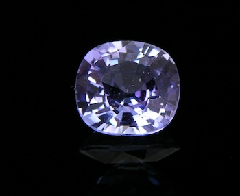 Appraisal: Carat Cushion Shape Tanzanite Cushion cut tanzanite with blue and