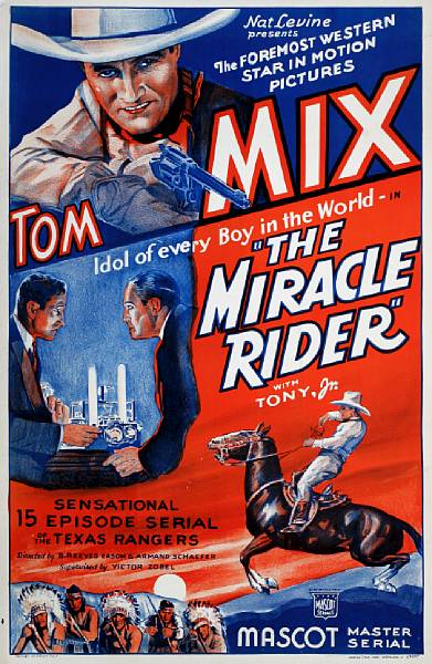 Appraisal: The Miracle Rider Mascot Pictures one-sheet lithograph condition A never