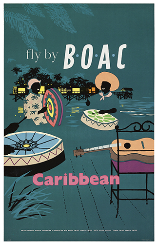 Appraisal: ANONYMOUS FLY BY B O A C CARIBBEAN x inches