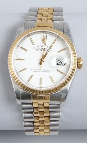 Appraisal: Men's KY gold and stainless steel Rolex White with gold