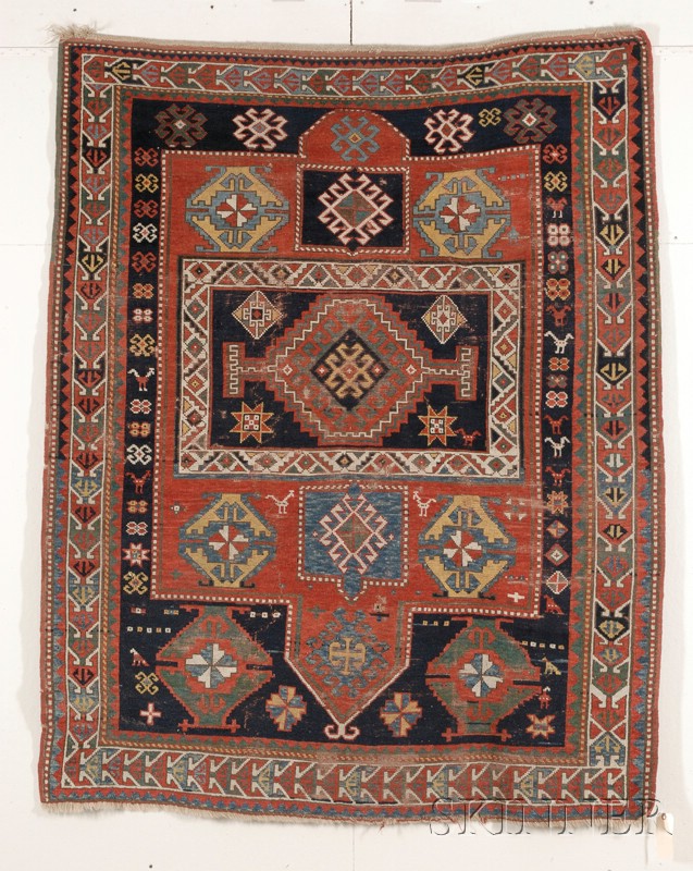 Appraisal: Kazak Rug Southwest Persia last quarter th century small areas