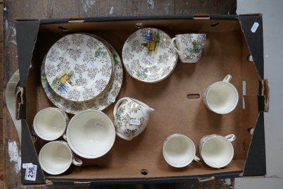 Appraisal: A collection of Barratts tea ware to include cups saucers