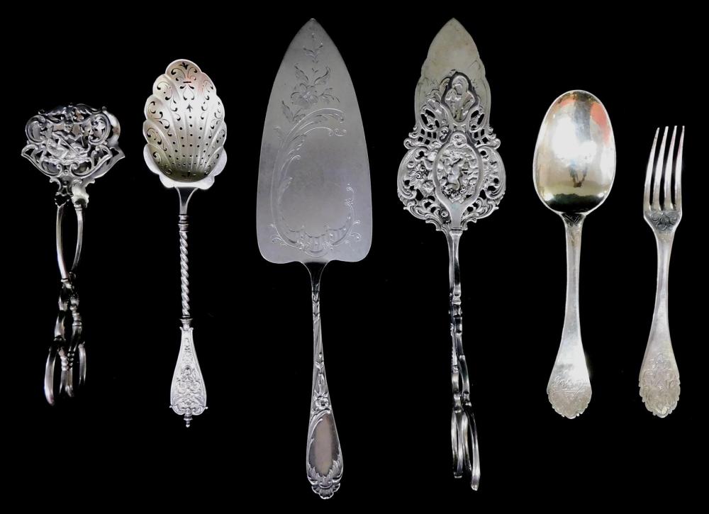 Appraisal: SILVER Six pieces of Continental silver four stamped ' '