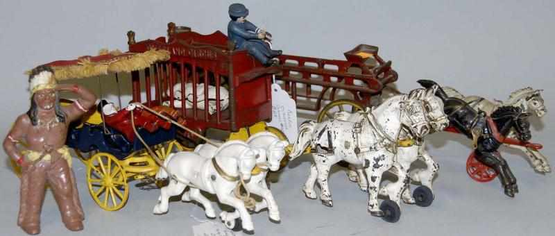 Appraisal: Lot of Four Cast Iron Toys Includes one man and