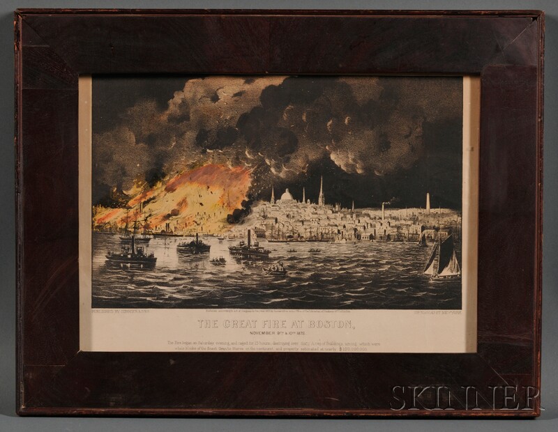 Appraisal: Currier Ives publishers American - THE GREAT FIRE AT BOSTON