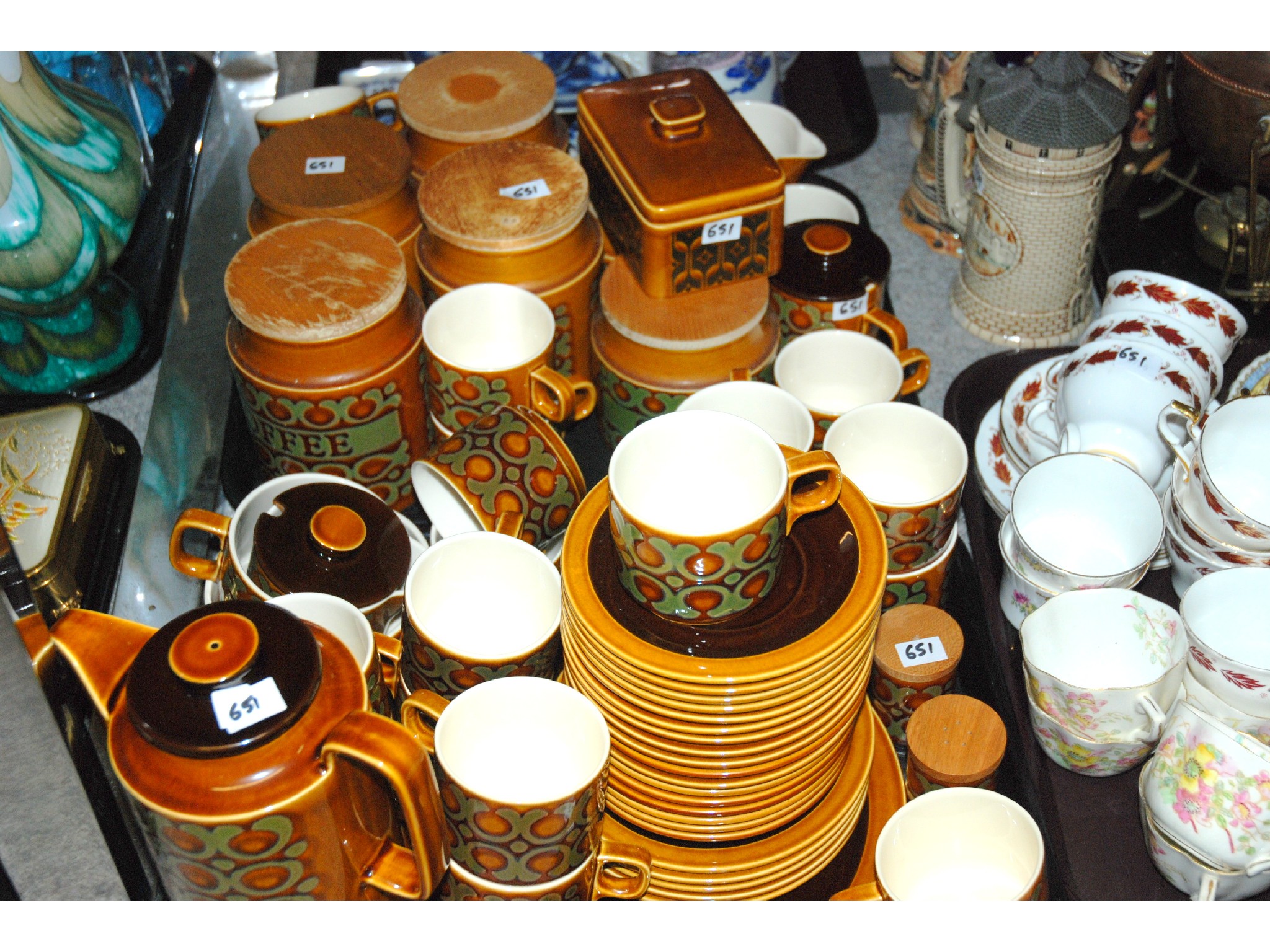 Appraisal: Hornsea Bronte dinner set comprising cups saucers plates storage jars