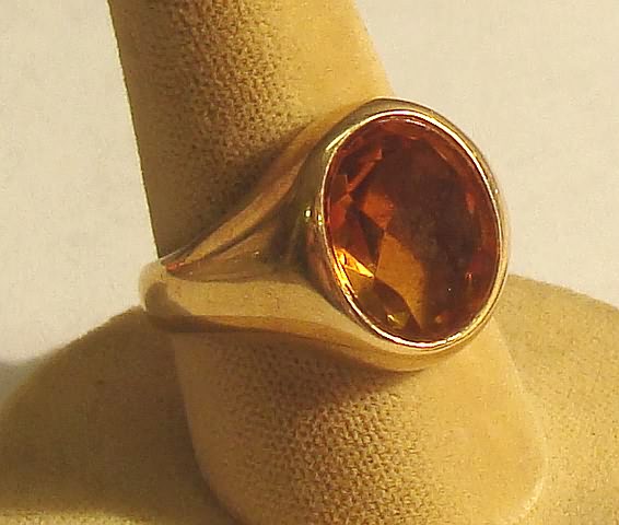 Appraisal: KY X mm oval buff top faceted citrine approximately cts