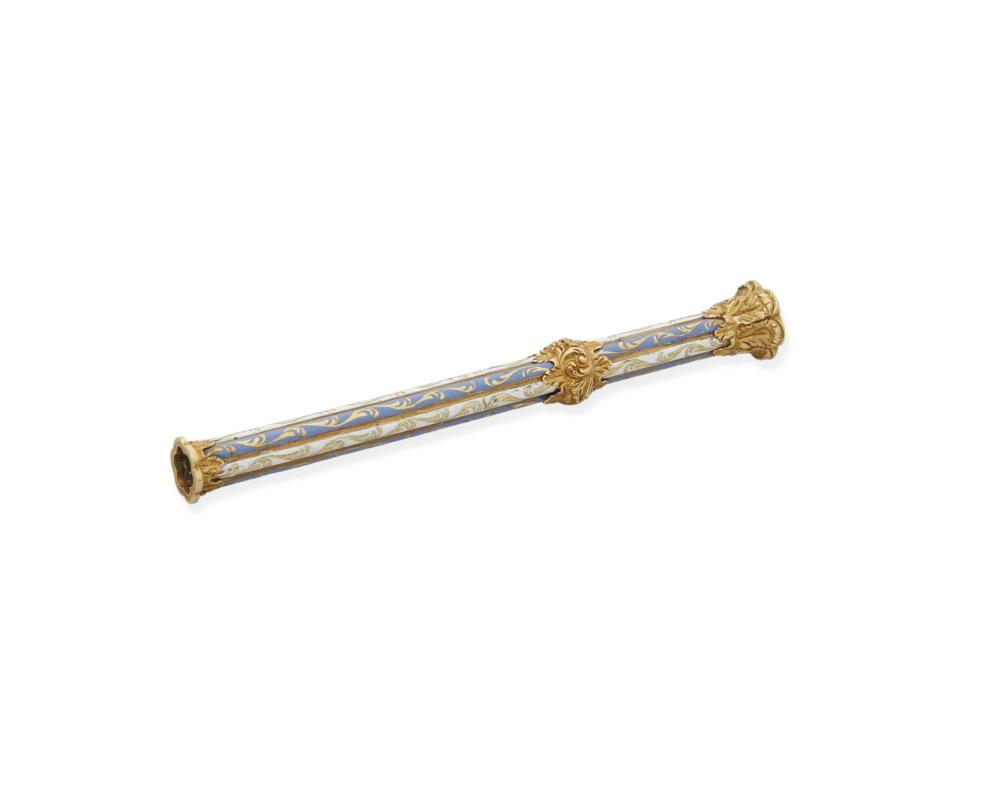 Appraisal: A GOLD AND ENAMEL PENCIL SEALA gold and enamel pencil