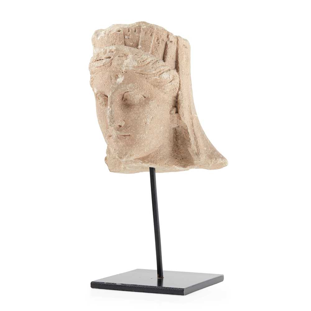 Appraisal: CYPRIOT LIMESTONE HEAD OF A GODDESS LIKELY APHRODITE LATE TH