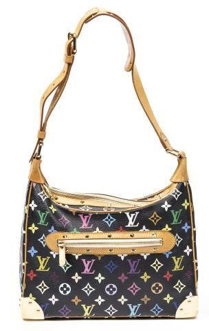 Appraisal: Louis Vuitton limited-edition Takashi Murakami Boulogne shoulder bag in black