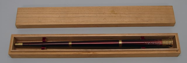 Appraisal: Swagger stick metal construction with brass end cap and rings