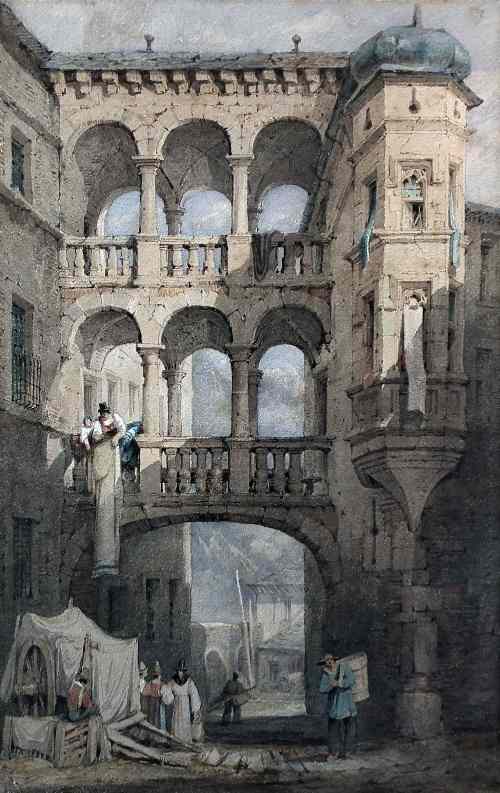 Appraisal: Attributed to Samuel Prout - - Watercolour - ''Innsbruck'' ins