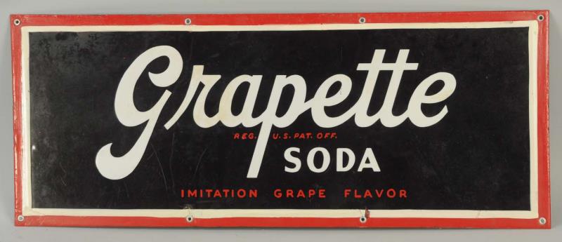 Appraisal: Grapette Soda Porcelain Sign The sign has light fading and