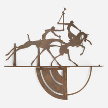 Appraisal: In the manner of William Hunt Diederich POLO WEATHERVANE th