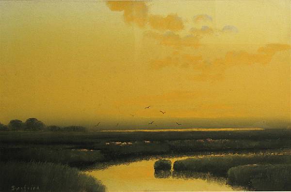 Appraisal: Edwin C Siegfried American - Alameda Estuary signed 'Siegfried' lower