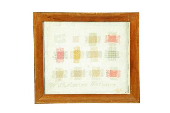 Appraisal: DARNING SAMPLER Wilhelmine Tetzner probably Germany early th century silk