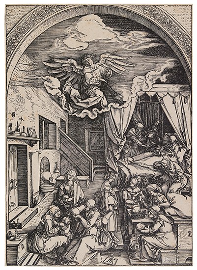 Appraisal: ALBRECHT D RER The Birth of the Virgin Woodcut circa