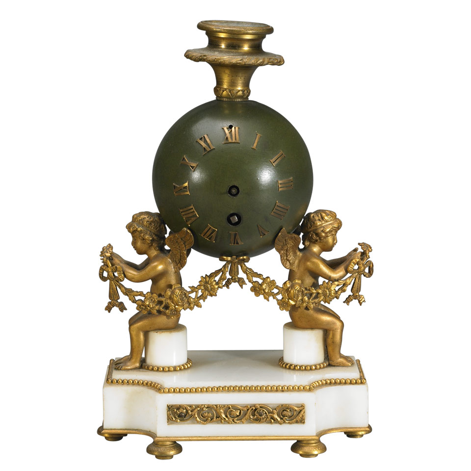 Appraisal: Small French Louis XVI Style Patinated and Gilt Bronze and